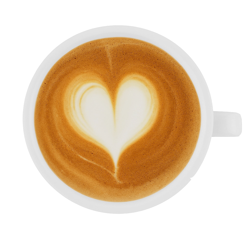 heart latte icon logo